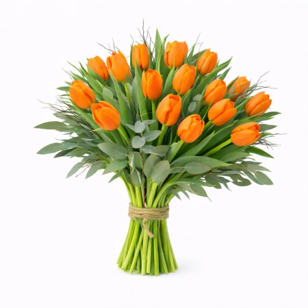 bouquet de tulipes oranges