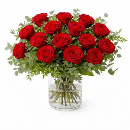 15 roses rouge pour la saint valentin
