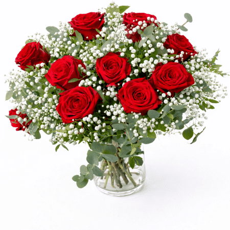 bouquet de 10 roses rouge women's day livraison