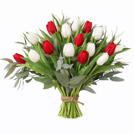 bouquet mélangé à livrer à bruxelles de tulipes