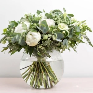 bouquet acanthe fleurs blanches l