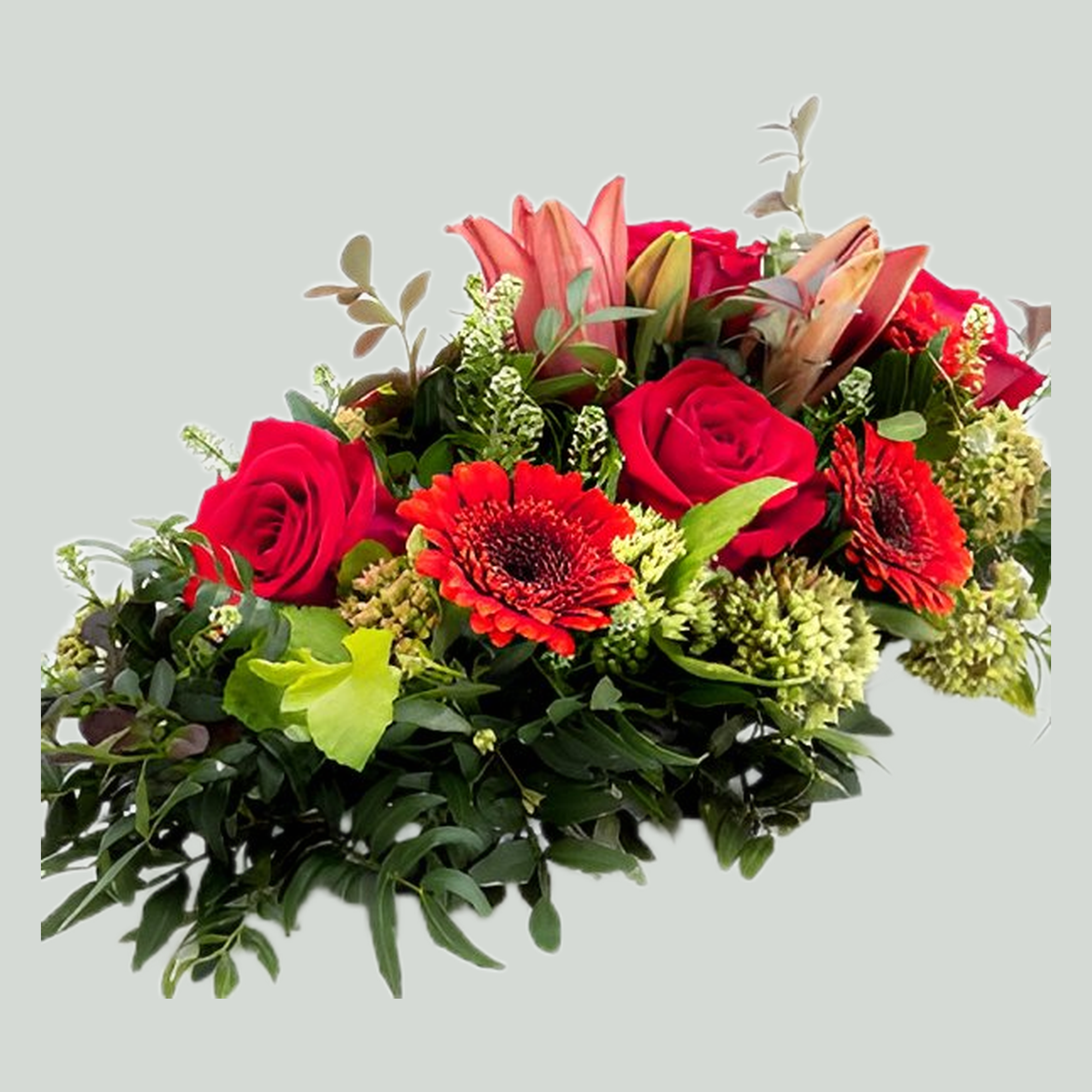 coussin mortuaire rouge