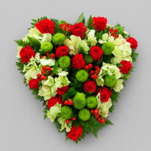 coeur deuil rouge et blanc
