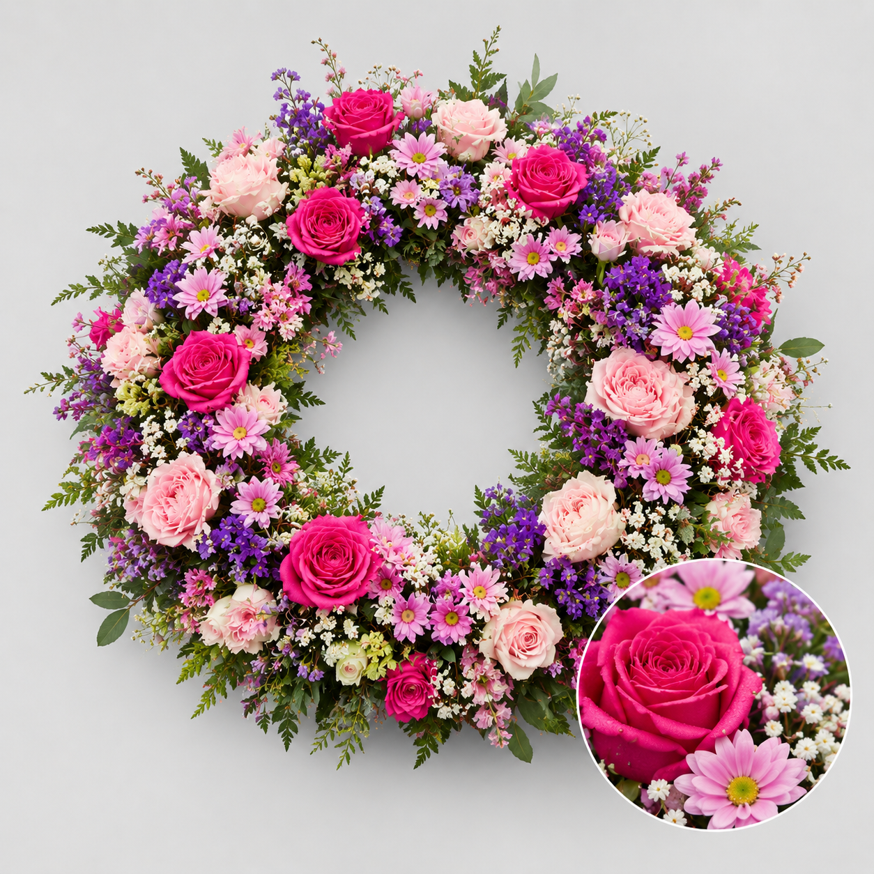 couronne deuil pastel