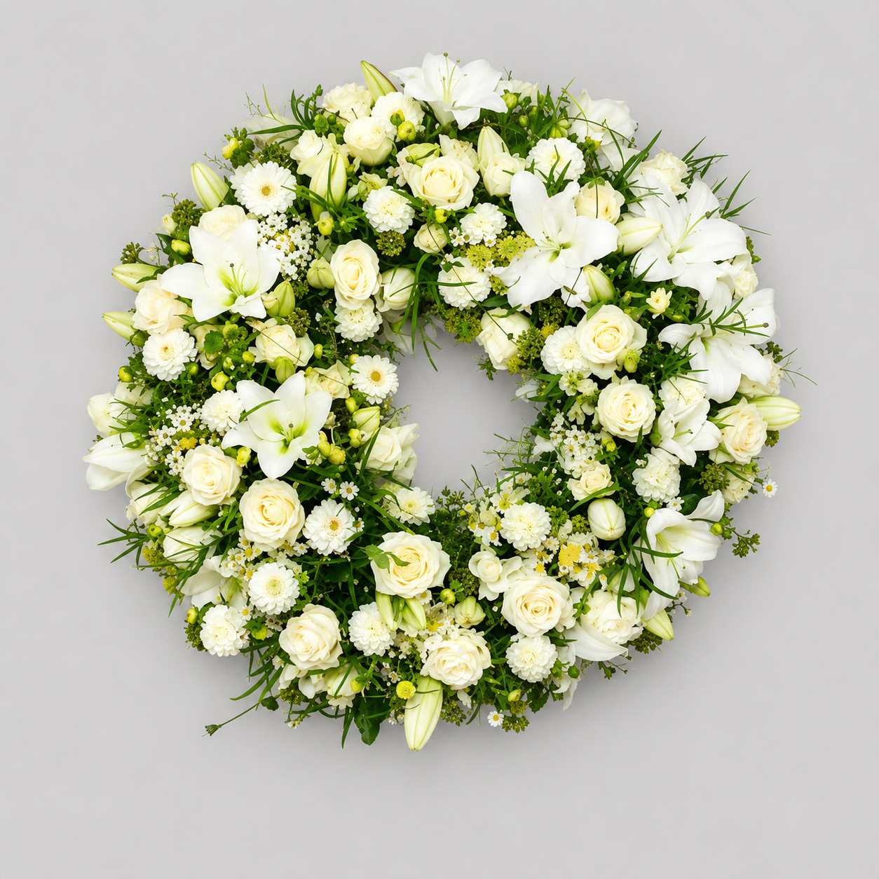 couronne mortuaire blanche