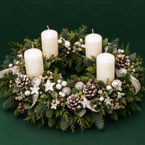 couronne noel blanche