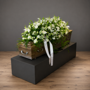 couvre cerceuil blanc