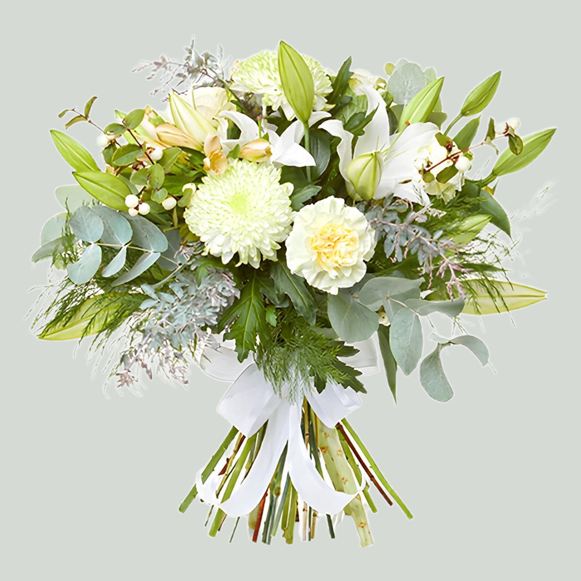 bouquet blanc de deuil