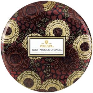 Bougie Voluspa Goji Tarocco orange - 3 mèches