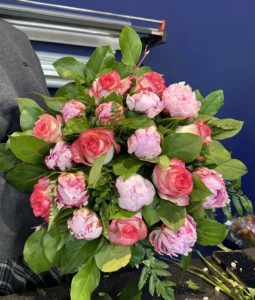 Accueil bouquet pivoines présentation