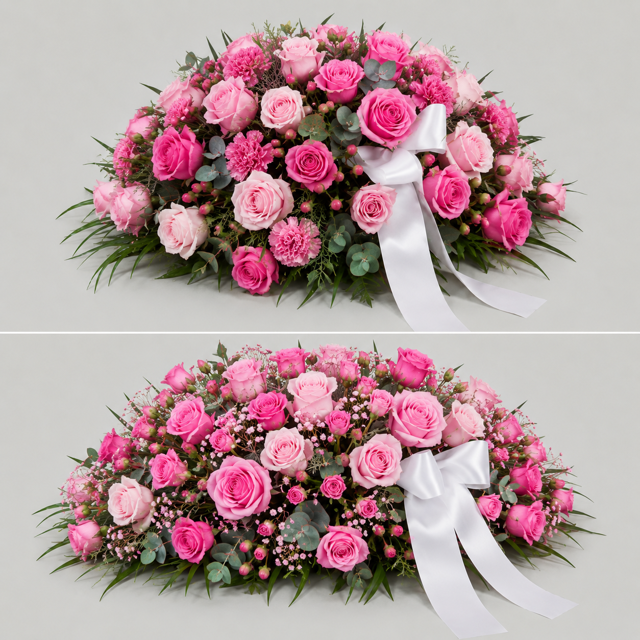 coussin funéraire rose