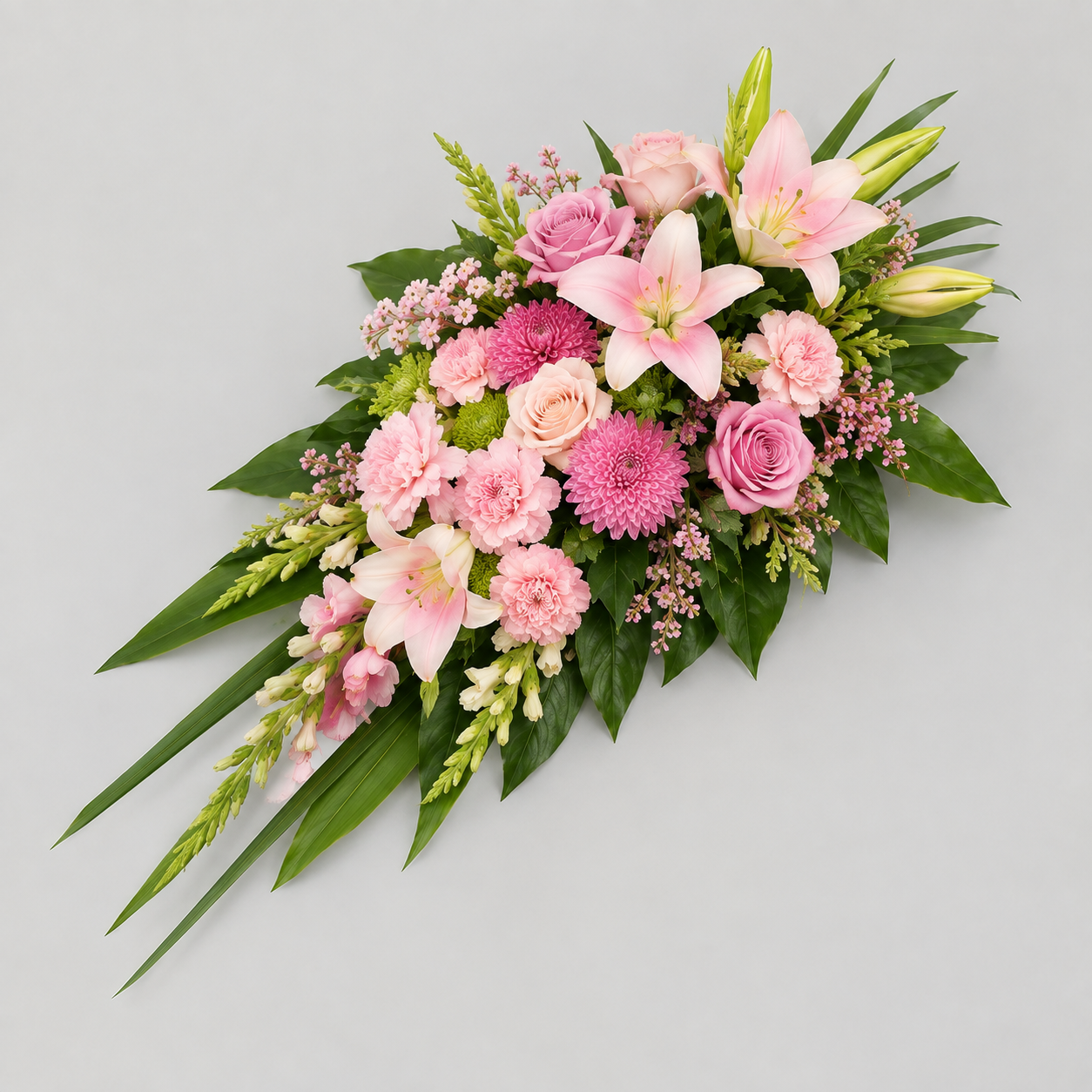 gerbe de deuil rose