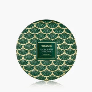 Noble Fir Garland – 3 Wick Tin Candle