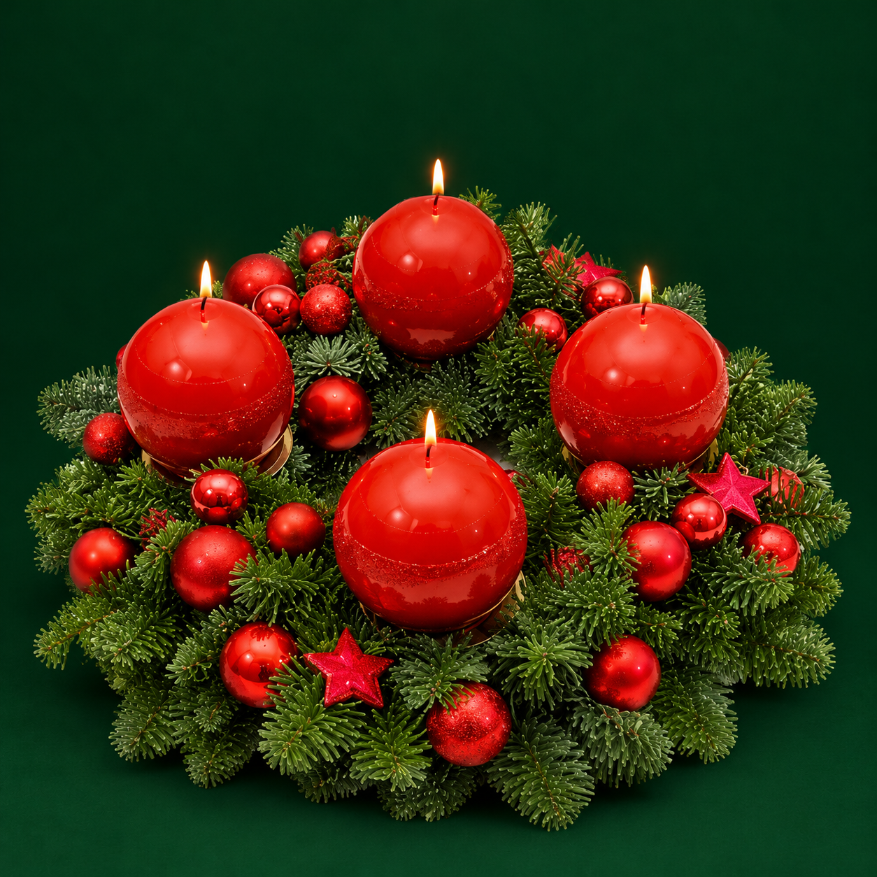 couronne de noel rouge